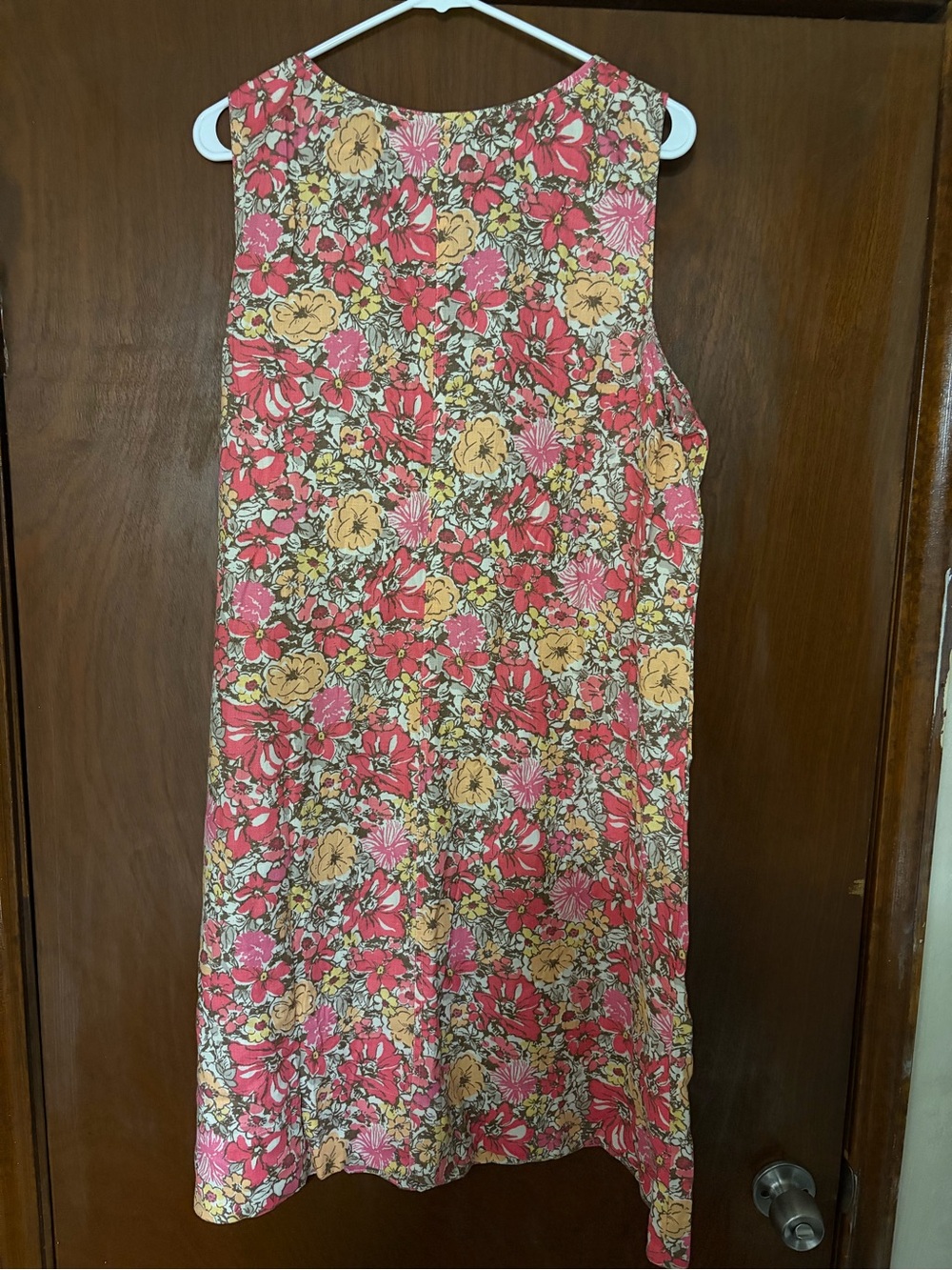 J Jill Knit Dress Tropical, XL, 100 linen , V-neck, Floral - Picture 2 of 2